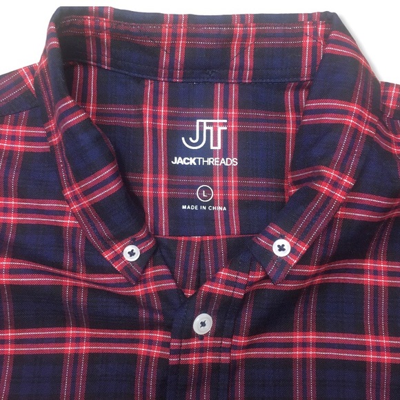 NWOT Jack Threads Plaid Button Down Shirt - Picture 5 of 5